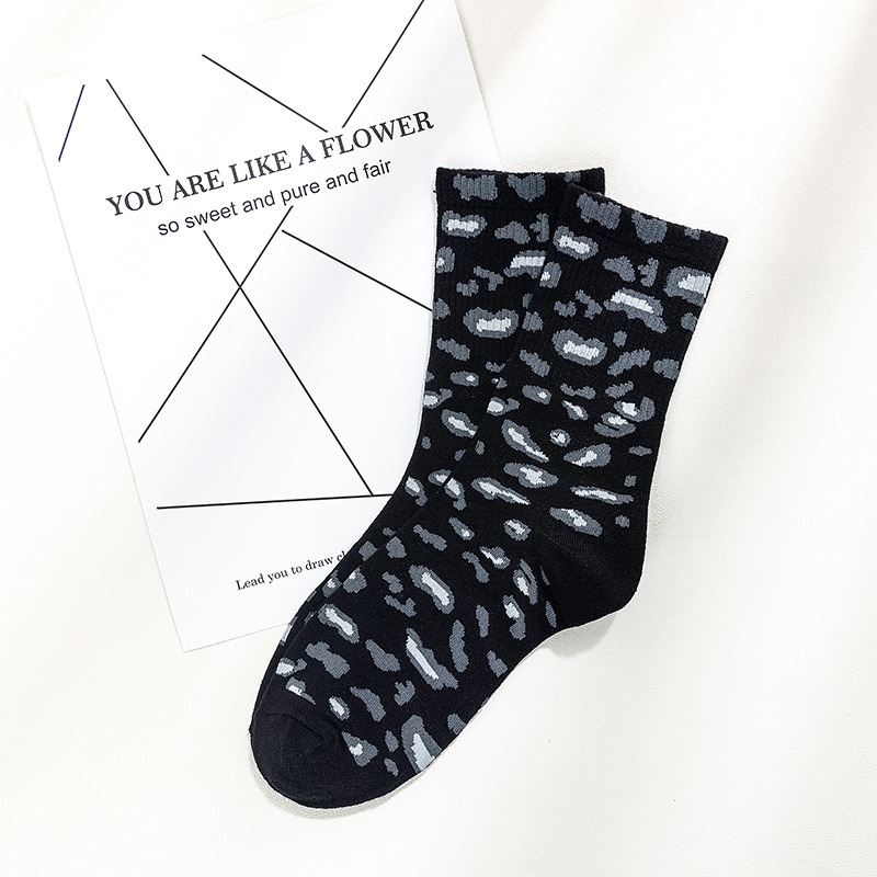 Slouch Socks Cotton Socks In Tube Socks Personalized Retro Leopard Socks